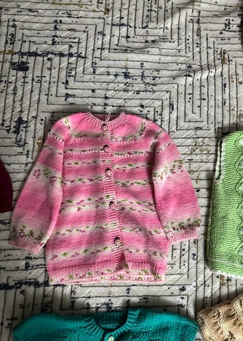 Kız Çocuk Örgü Bohem Kolsuz Hırka - Görsel 16