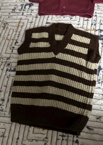 Kız Çocuk Örgü Bohem Kolsuz Hırka - Görsel 12