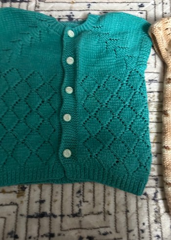 Kız Çocuk Örgü Bohem Kolsuz Hırka - Görsel 9