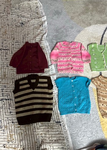 Kız Çocuk Örgü Bohem Kolsuz Hırka - Görsel 3