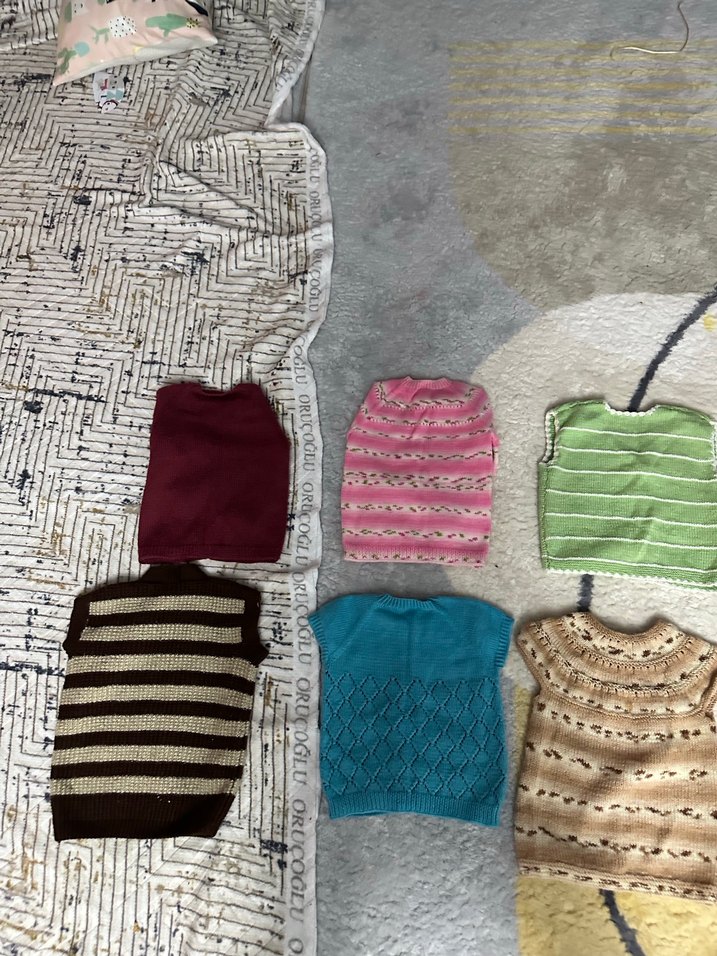 Kız Çocuk Örgü Bohem Kolsuz Hırka - Görsel 4