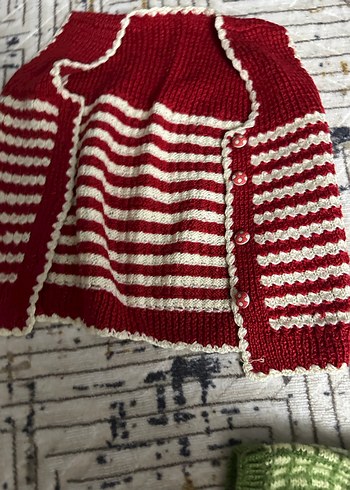 Renkli Nakışlı Kız Çocuk Örgü Hırka - Görsel 7