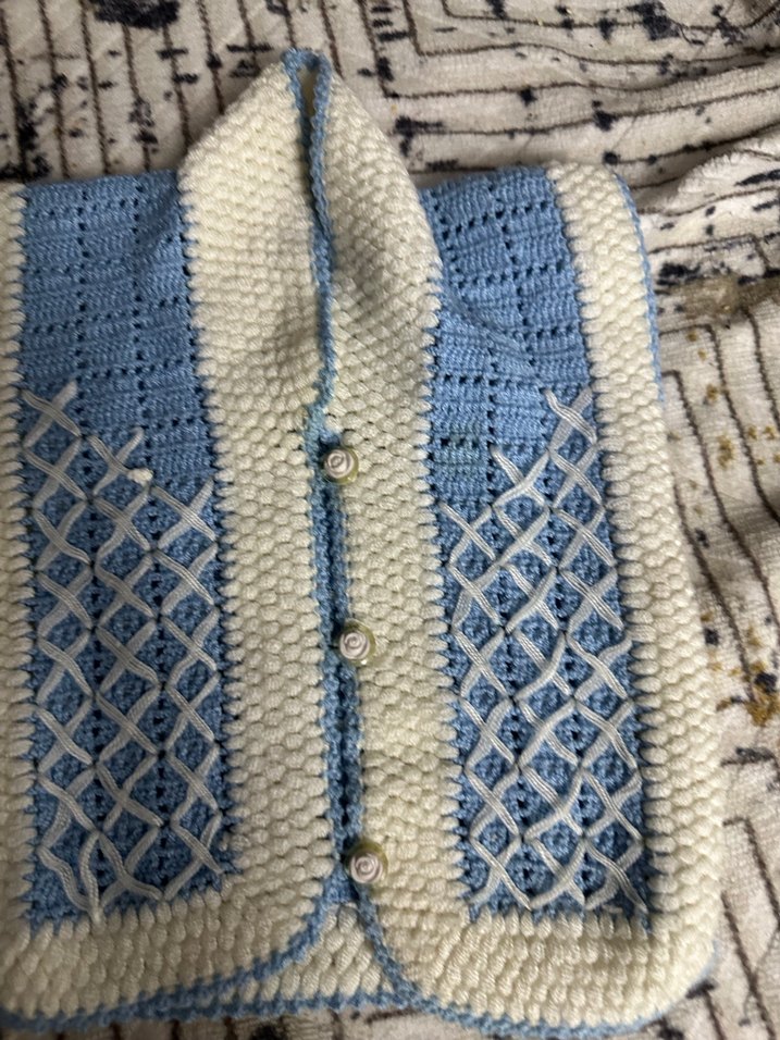 Renkli Nakışlı Kız Çocuk Örgü Hırka - Görsel 3