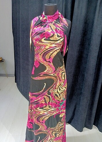 Saten likralı kumaş özel dikim abiye - Görsel 2