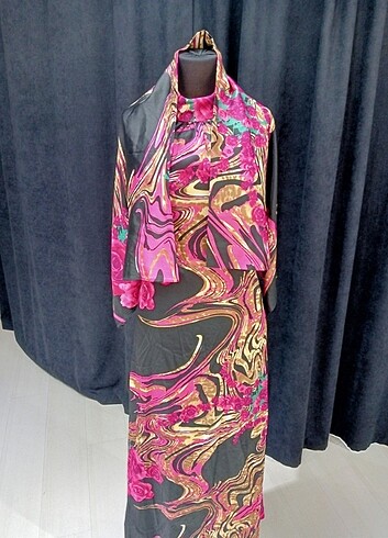 Saten likralı kumaş özel dikim abiye - Görsel 6