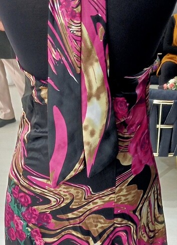 Saten likralı kumaş özel dikim abiye - Görsel 3