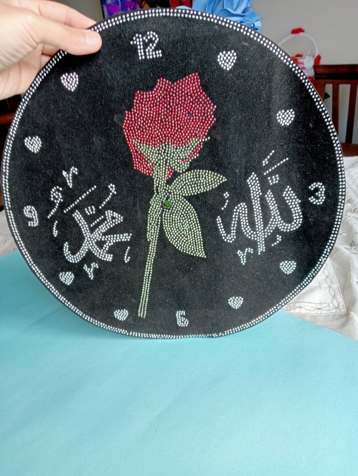 Çiçek Desenli Kur'an yazılı saat parçası - Görsel 5