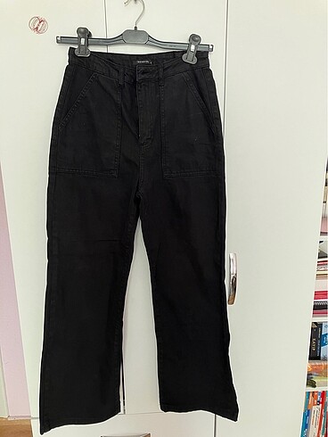 Wide leg siyah jean