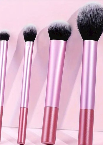 Pastel Pembe Makyaj Fırçası Seti