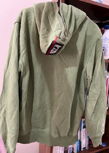 l Beden yeşil Renk Yeşil Fermuarlı Kadın Sweatshirt