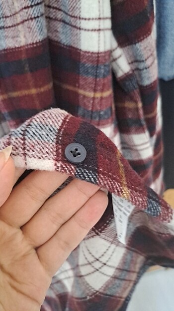 l Beden bordo Renk Kadın oduncu gömleği tunik