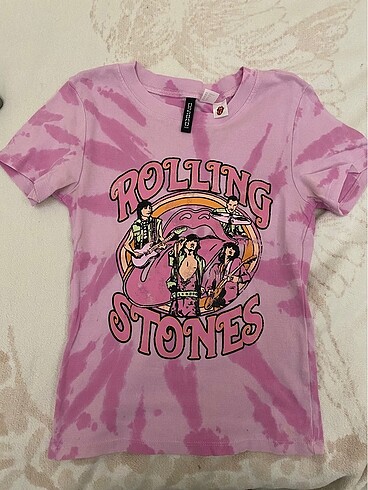 H&M pembe crop tshirt