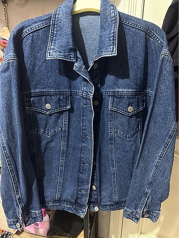 s Beden lacivert Renk Trendyol kot ceket oversize