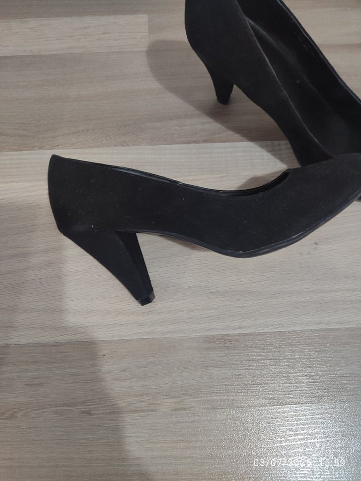 Siyah Platform Topuklu Kadın Ayakkabı - Görsel 2