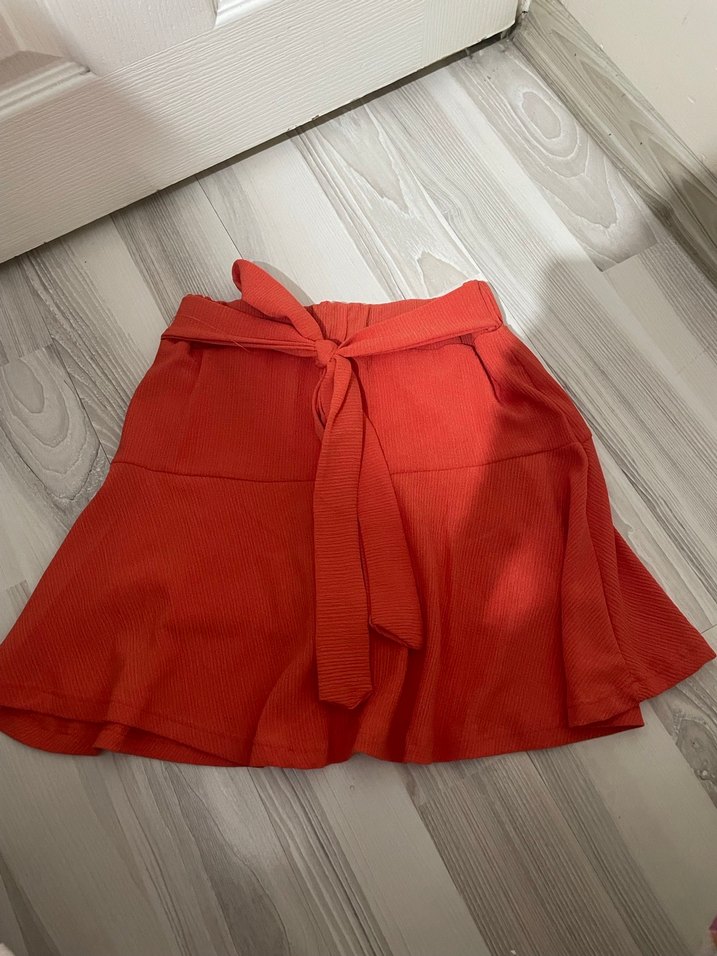 Turuncu mini etek - Görsel 2