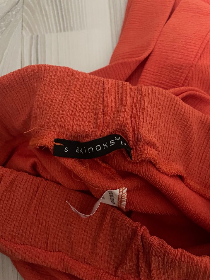 Turuncu mini etek - Görsel 3