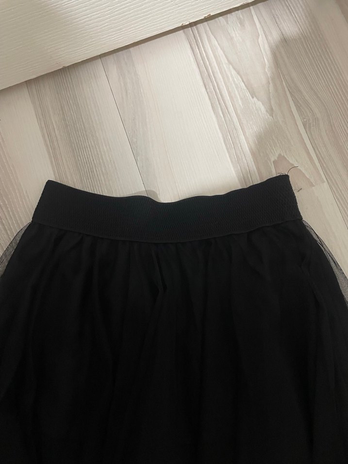 Fırfırlı siyah mini etek - Görsel 2