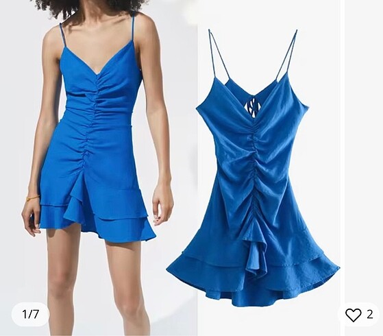 Zara Zara Mavi Elbise