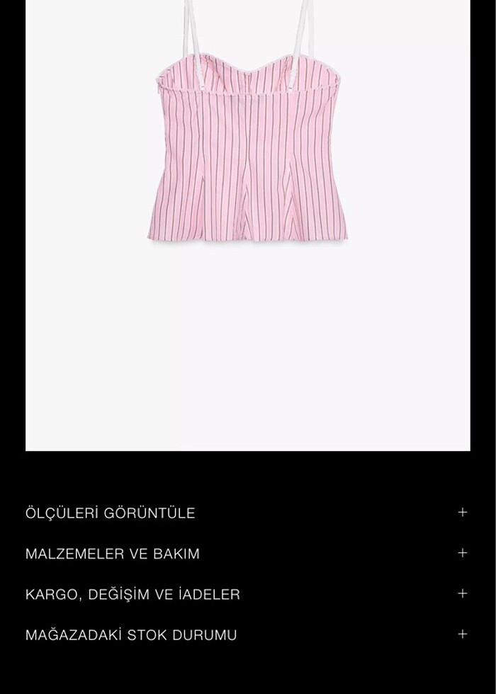 Çizgili Poplin Bluz, büstiyer askılı - Görsel 5