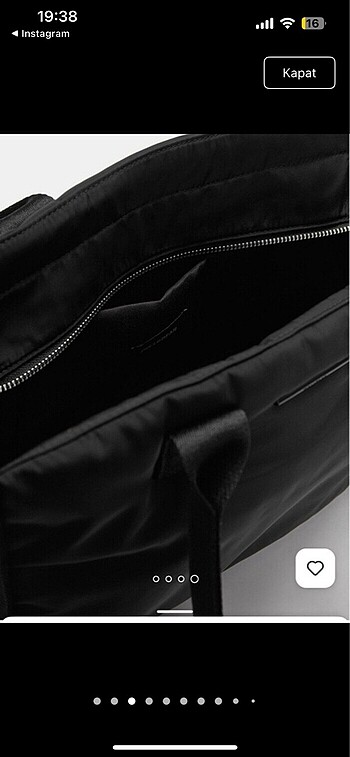 Beden Pull and bear naylon tote çanta