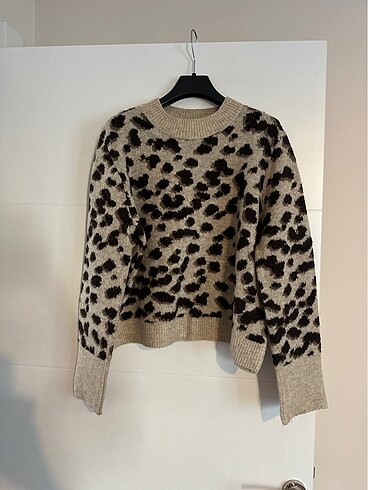 H&m leopar desenli kazak