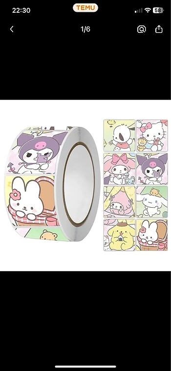 Sanrio 100lü Çıkartma
