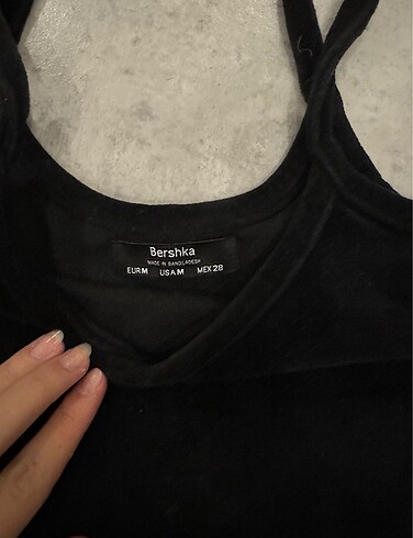 s Beden siyah Renk Bershka siyah sort crop takim