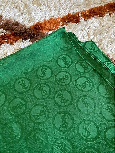 Ysl desen yeşil şal
