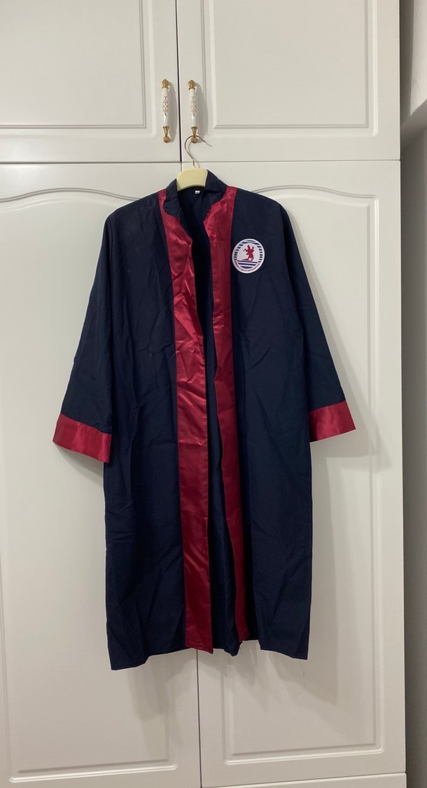 Bordo Püsküllü Uzun Mezuniyet cübbesi OMÜ - Görsel 2