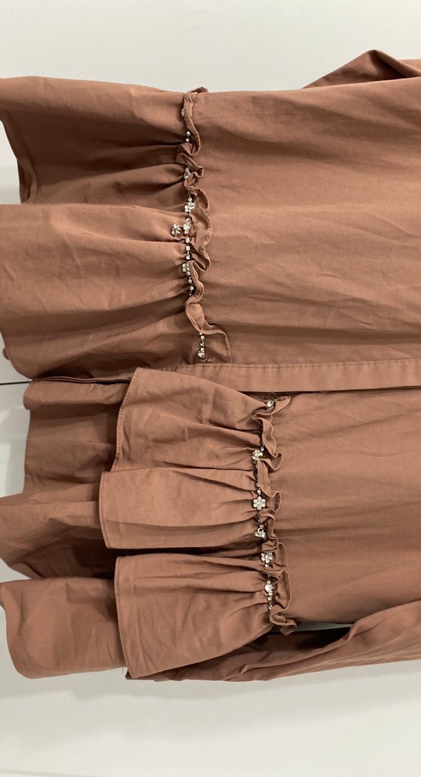 Acı kahve Rahat tesettür gömlek - Görsel 2