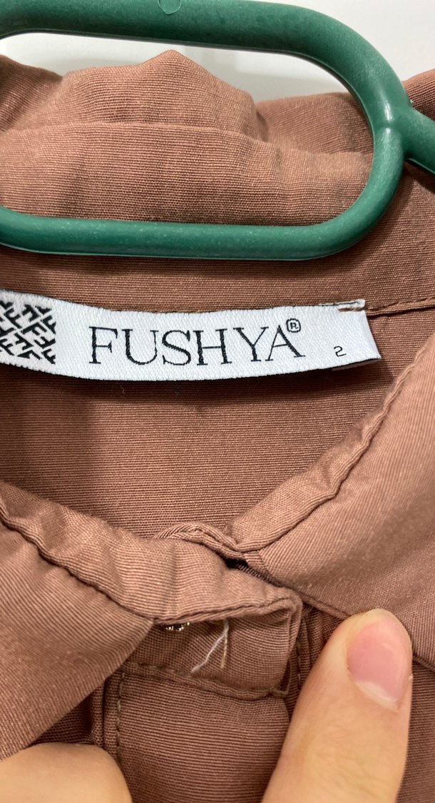 Acı kahve Rahat tesettür gömlek - Görsel 4