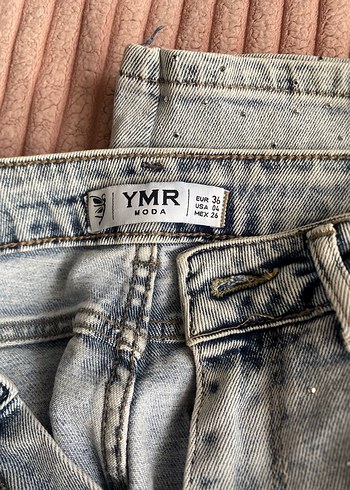 Taşlı kot pantolon - Görsel 10