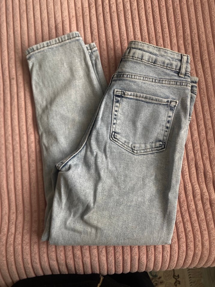 Taşlı kot pantolon - Görsel 5