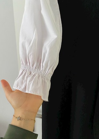 Uzun Siyah Fırfırlı Kolsuz Elbise - Görsel 2