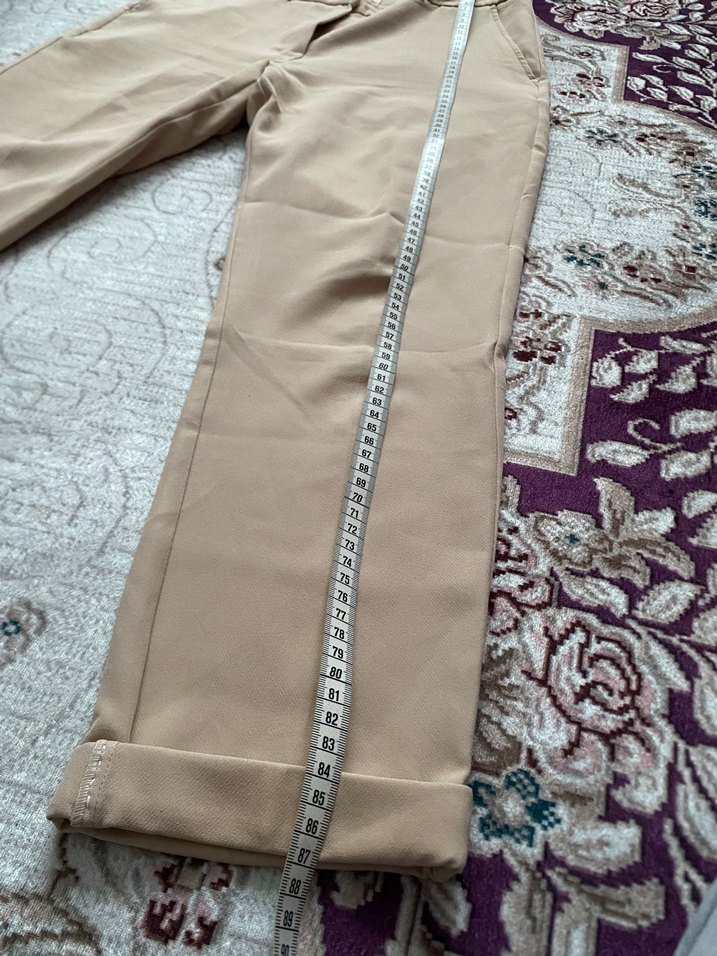 Bej Kadın Kumaş Pantolon - Görsel 3