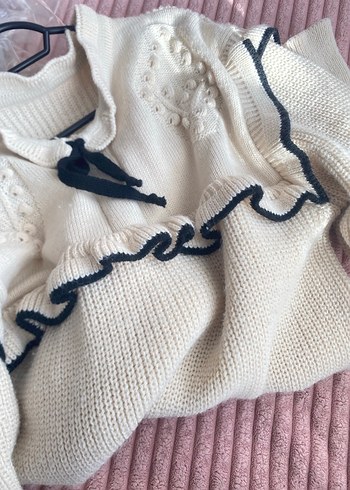 Kadın Bej Uzun Kollu triko kazak - Görsel 3