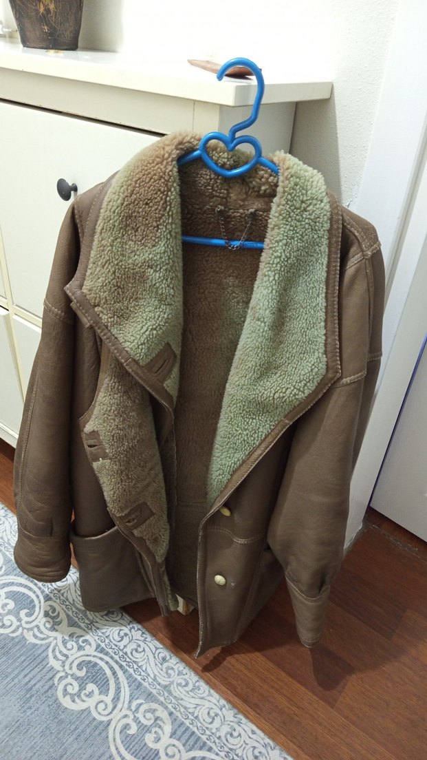 Kahverengi deri bayan Mont - Görsel 4