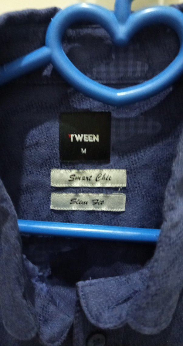 Erkek Lacivert Uzun Kollu Düğmeli Gömlek - Görsel 2