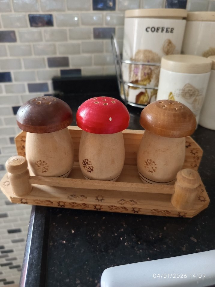 Ahşap Mantar Şekilli Baharatlık Seti - Görsel 2