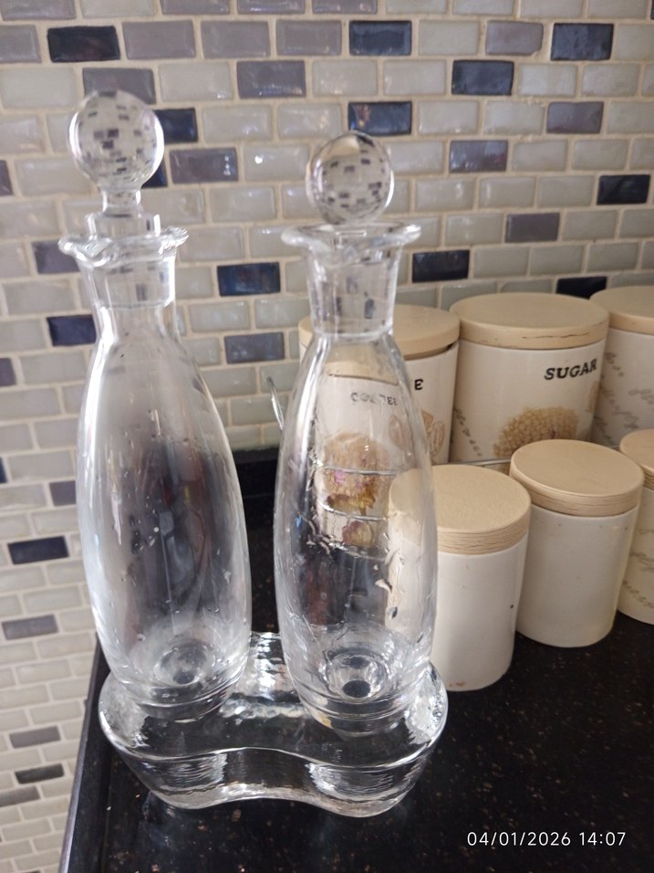 Cam Yağ ve Sirke Şişesi Seti - Görsel 2