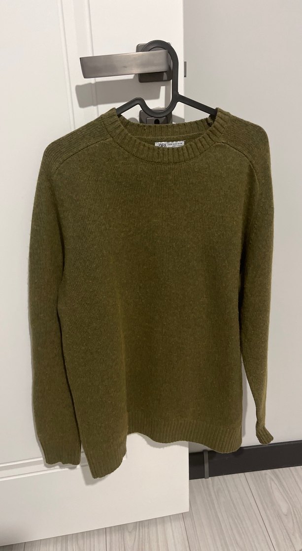 Zara zeytin yeşili kazak - Görsel 3