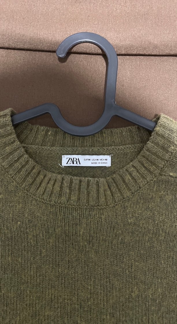 Zara zeytin yeşili kazak - Görsel 2