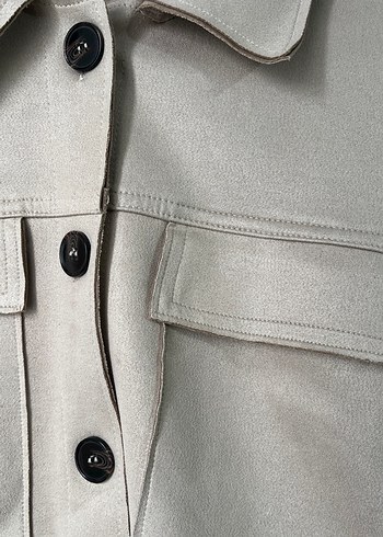 Bej Süet Mini Kadın Ceket - Görsel 3