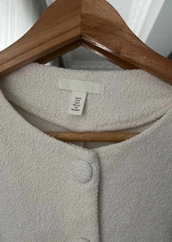 Düğmeli ekru ceket - Görsel 2