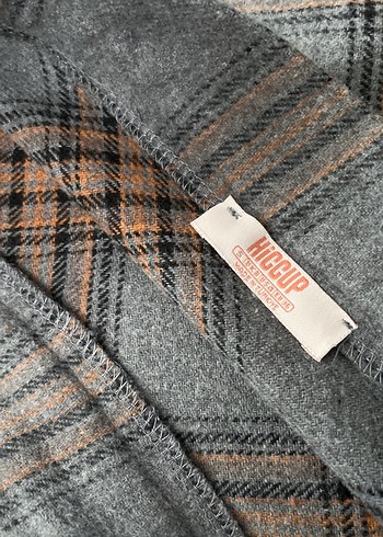 Gri Ekose Desenli etek - Görsel 3