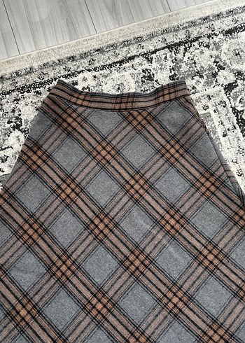 Gri Ekose Desenli etek - Görsel 2