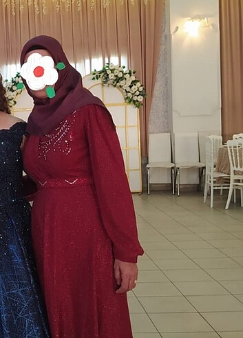 Abiye Bordo elbıse