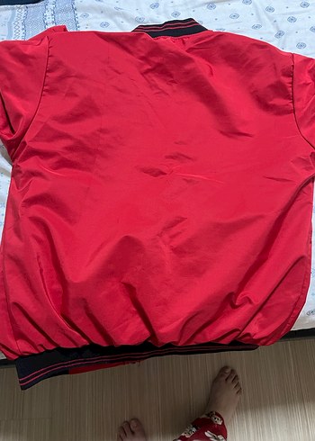 40 Beden kırmızı Renk Oversize Kırmızı Fermuarlı Bomber Ceket
