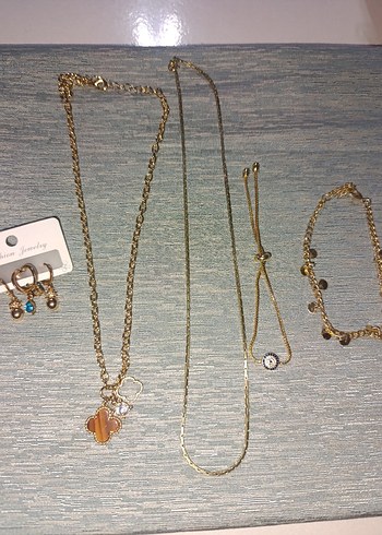 Accessorize Altin Tonlu Minimalist Taki Seti