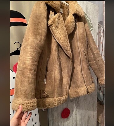 Stradivarius Kürklü Biker Mont